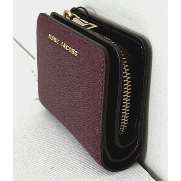 New Marc Jacobs Compact Bifold Wallet Pomegranate - Picture 2 of 5